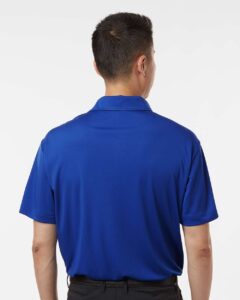 AllPro 41800T Men’s Tall Pro-Lock Performance Polo – Royal (on model back)