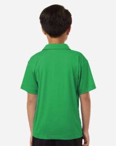 AllPro 41800Y Youth Pro-Lock Performance Polo – Kelly Green (on model back)