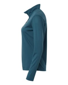 AllPro 41870L Women’s Pro-Lock Performance Quarter-Zip Pullover – Atlantic Blue (side)