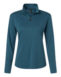 AllPro 41870L Women’s Pro-Lock Performance Quarter-Zip Pullover – Atlantic Blue