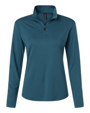 AllPro 41870L Women’s Pro-Lock Performance Quarter-Zip Pullover – Atlantic Blue