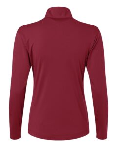 AllPro 41870L Women’s Pro-Lock Performance Quarter-Zip Pullover – Cardinal (back)