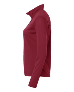 AllPro 41870L Women’s Pro-Lock Performance Quarter-Zip Pullover – Cardinal (side)