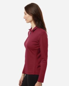 AllPro 41870L Women’s Pro-Lock Performance Quarter-Zip Pullover – Cardinal (on model side)