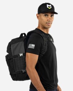 MERET DL37 Delta 37L Black Backpack – Black (on model side)