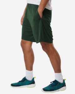 AllPro 48SH0 Men’s Pro-Lock Performance 7″ Shorts with Pockets – Forest Green (on model side)