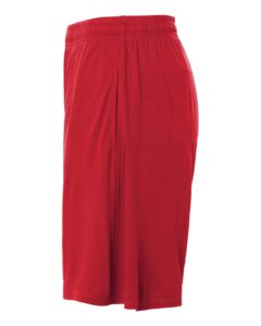 AllPro 48SH0 Men’s Pro-Lock Performance 7″ Shorts with Pockets – Red (side)