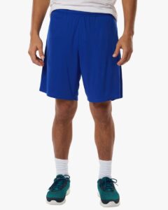 AllPro 48SH0 Men’s Pro-Lock Performance 7″ Shorts with Pockets – Royal (on model)
