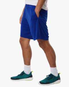 AllPro 48SH0 Men’s Pro-Lock Performance 7″ Shorts with Pockets – Royal (on model side)