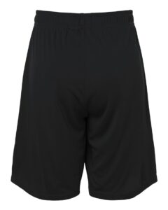 AllPro 48SH0Y Youth Pro-Lock Performance 7″ Shorts with Pockets – Black (back)
