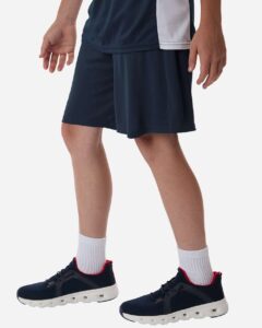 AllPro 48SH0Y Youth Pro-Lock Performance 7″ Shorts with Pockets – Navy (on model side)