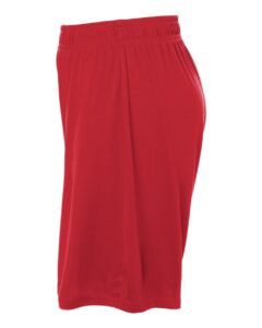 AllPro 48SH0Y Youth Pro-Lock Performance 7″ Shorts with Pockets – Red (side)