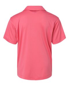 AllPro 41800Y Youth Pro-Lock Performance Polo – Bright Pink (back)