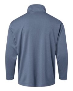 AllPro 41870Y Youth Pro-Lock Performance Quarter-Zip Pullover – Heather Navy (back)