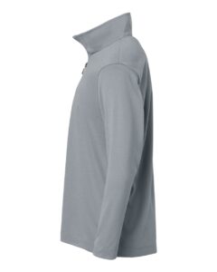 AllPro 41870Y Youth Pro-Lock Performance Quarter-Zip Pullover – Heather Steel (side)