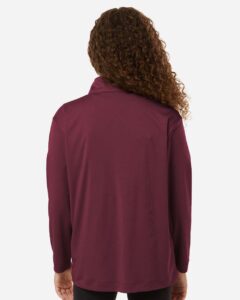 AllPro 41870Y Youth Pro-Lock Performance Quarter-Zip Pullover – Maroon (on model back)