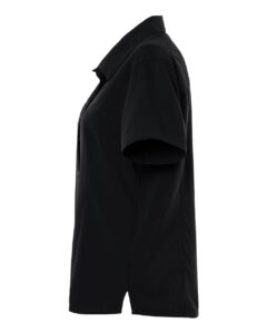 CORE365 CE520W Women’s UltraUVP Shoreline Short Sleeve Staff Shirt – Black (side)