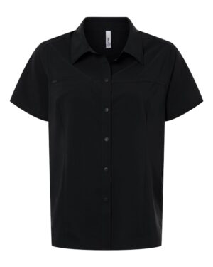 CORE365 CE520W Women’s UltraUVP Shoreline Short Sleeve Staff Shirt – Black