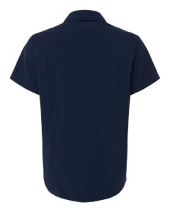 CORE365 CE520W Women’s UltraUVP Shoreline Short Sleeve Staff Shirt – Classic Navy (back)
