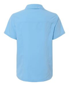 CORE365 CE520W Women’s UltraUVP Shoreline Short Sleeve Staff Shirt – Columbia Blue (back)