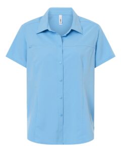 CORE365 CE520W Women’s UltraUVP Shoreline Short Sleeve Staff Shirt – Columbia Blue