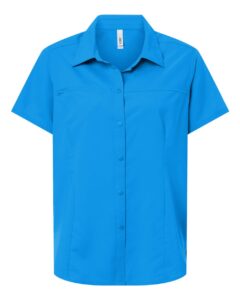 CORE365 CE520W Women’s UltraUVP Shoreline Short Sleeve Staff Shirt – Electric Blue