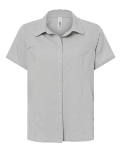 CORE365 CE520W Women’s UltraUVP Shoreline Short Sleeve Staff Shirt – Platinum