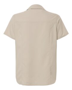 CORE365 CE520W Women’s UltraUVP Shoreline Short Sleeve Staff Shirt – Stone (back)