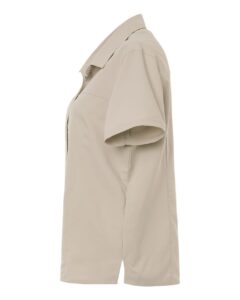 CORE365 CE520W Women’s UltraUVP Shoreline Short Sleeve Staff Shirt – Stone (side)