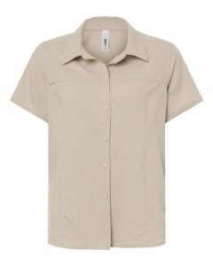 CORE365 CE520W Women’s UltraUVP Shoreline Short Sleeve Staff Shirt – Stone