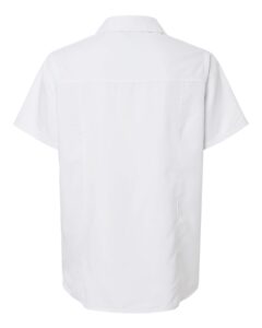 CORE365 CE520W Women’s UltraUVP Shoreline Short Sleeve Staff Shirt – White (back)