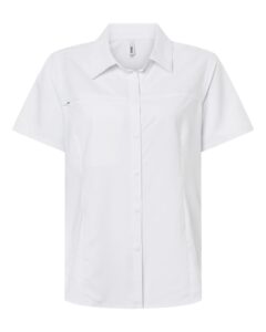 CORE365 CE520W Women’s UltraUVP Shoreline Short Sleeve Staff Shirt – White