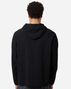 CORE365 CE520L Men’s UltraUVP Shoreline Long Sleeve Hooded Pullover – Black (on model back)