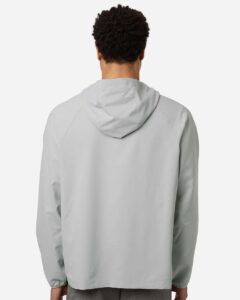 CORE365 CE520L Men’s UltraUVP Shoreline Long Sleeve Hooded Pullover – Platinum (on model back)