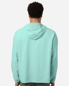 CORE365 CE520L Men’s UltraUVP Shoreline Long Sleeve Hooded Pullover – Sea Glass (on model back)