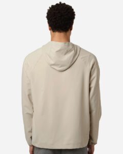 CORE365 CE520L Men’s UltraUVP Shoreline Long Sleeve Hooded Pullover – Stone (on model back)
