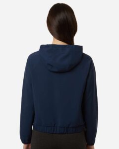 CORE365 CE520LW Women’s UltraUVP Shoreline Long Sleeve Hooded Pullover – Classic Navy (on model back)