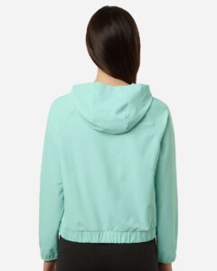 CORE365 CE520LW Women’s UltraUVP Shoreline Long Sleeve Hooded Pullover – Sea Glass (on model back)