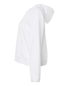 CORE365 CE520LW Women’s UltraUVP Shoreline Long Sleeve Hooded Pullover – White (side)