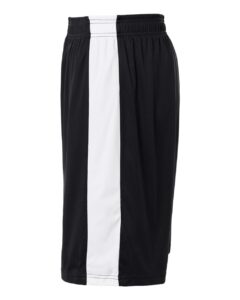 Team 365 TT115B Unisex Zone Performance Reversible Shorts – Black/ White (side)