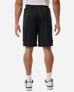 Team 365 TT115B Unisex Zone Performance Reversible Shorts – Black/ White (on model back)