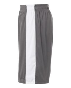 Team 365 TT115B Unisex Zone Performance Reversible Shorts – Sport Graphite/ White (side)