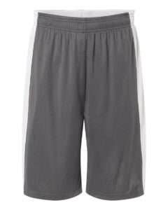 Team 365 TT115B Unisex Zone Performance Reversible Shorts – Sport Graphite/ White
