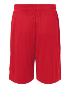 Team 365 TT115B Unisex Zone Performance Reversible Shorts – Sport Red/ White (back)