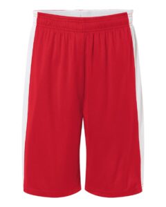 Team 365 TT115B Unisex Zone Performance Reversible Shorts – Sport Red/ White