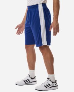 Team 365 TT115B Unisex Zone Performance Reversible Shorts – Sport Royal/ White (on model side)