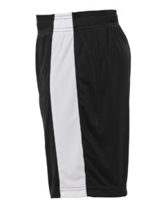 Team 365 TT115BY Youth Zone Performance Reversible Shorts – Black/ White (side)