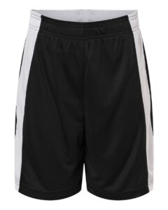 Team 365 TT115BY Youth Zone Performance Reversible Shorts – Black/ White