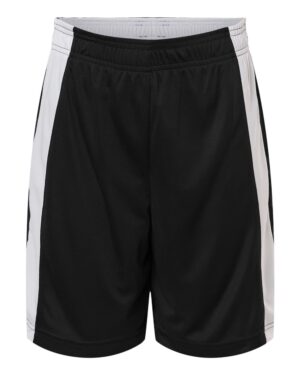 Team 365 TT115BY Youth Zone Performance Reversible Shorts – Black/ White