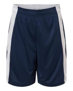 Team 365 TT115BY Youth Zone Performance Reversible Shorts – Sport Dark Navy/ White